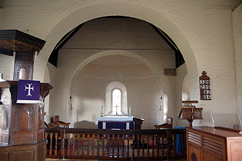 The chancel seen from the nave March 2012